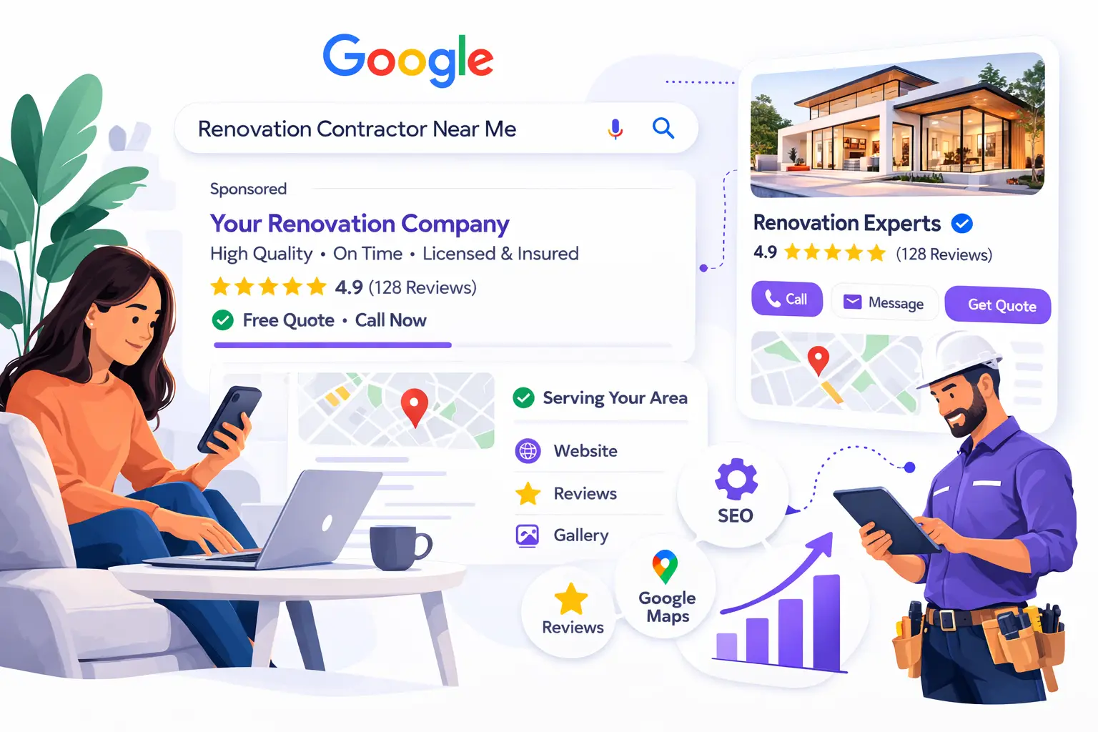 shared contractor leads multiple contractors competing for one homeowner