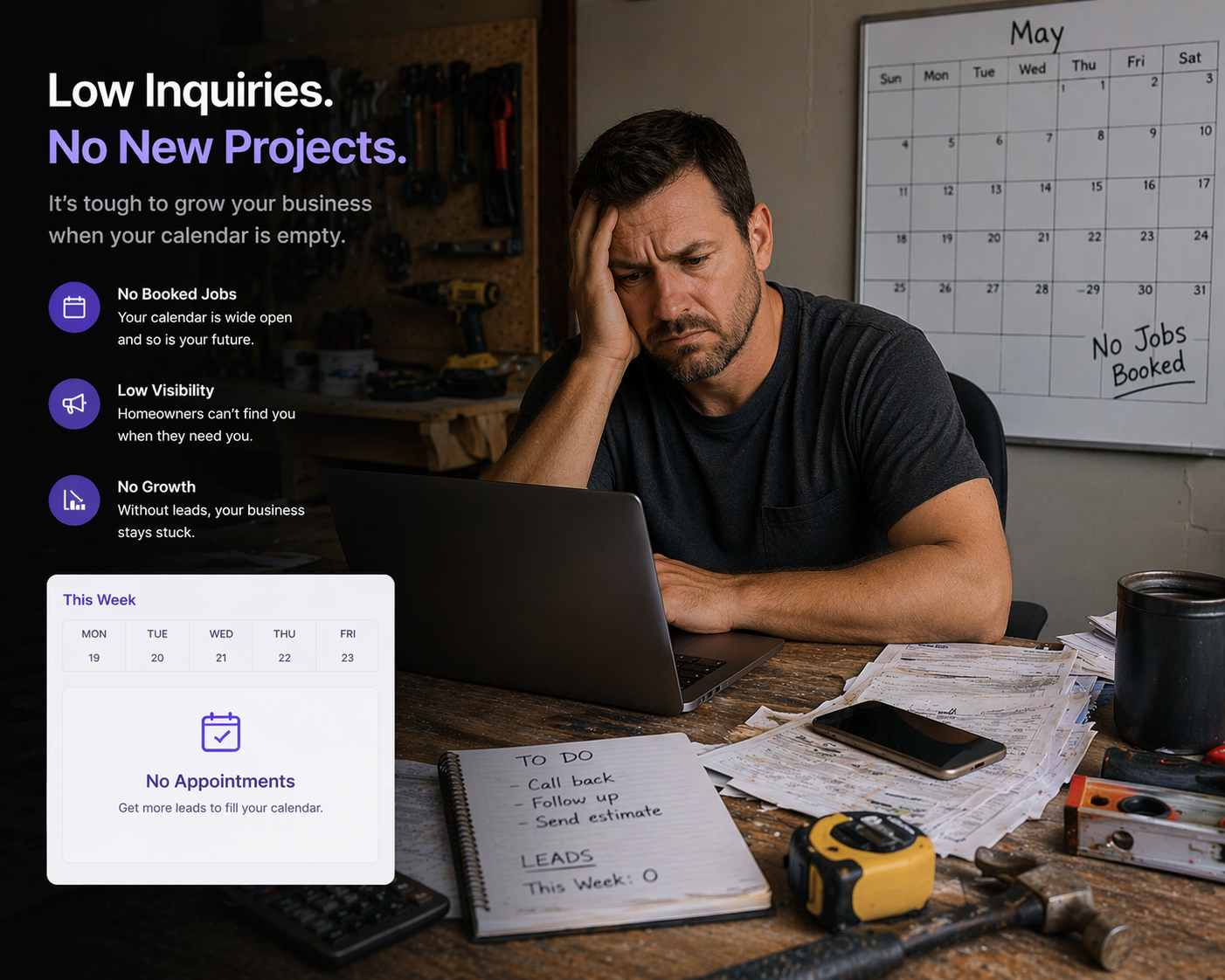 contractor struggling renovation leads