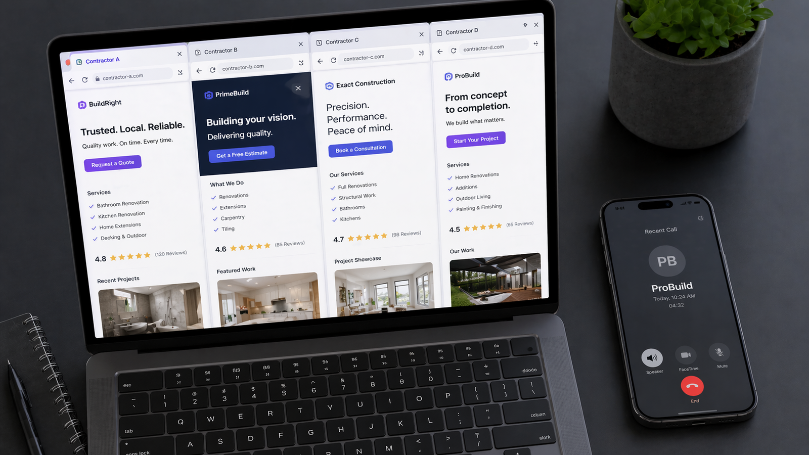 client comparing options