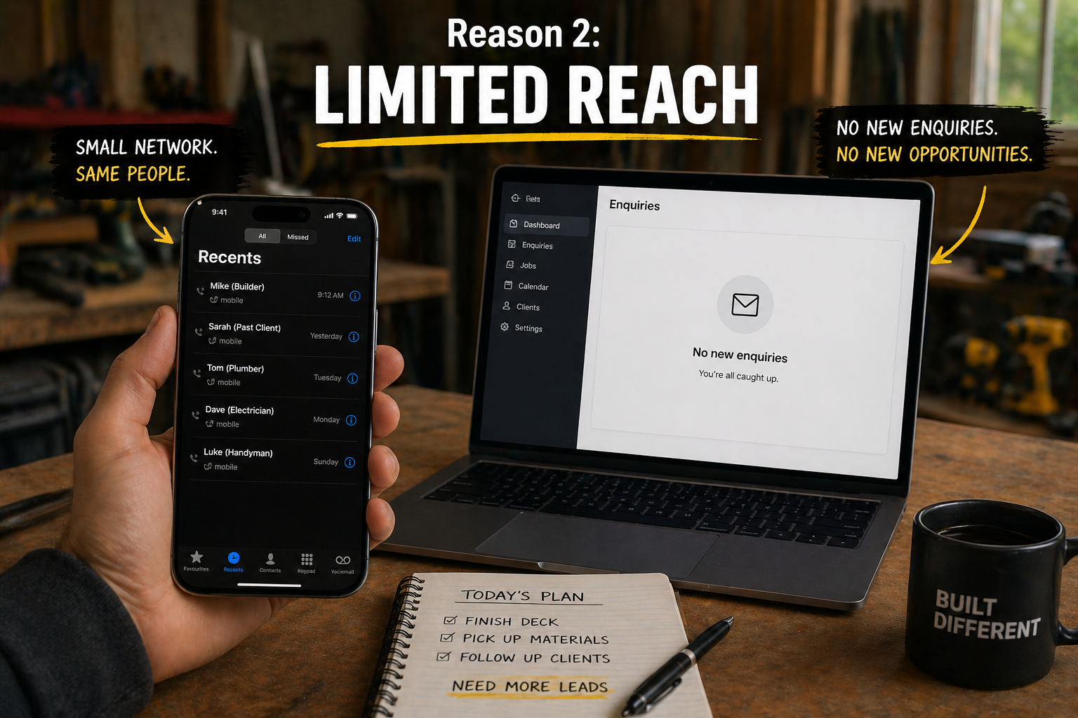 limited network reach