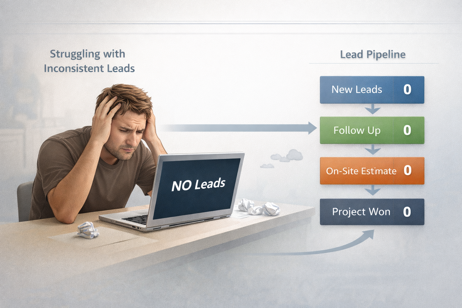 contractor struggling with inconsistent leads and empty pipeline